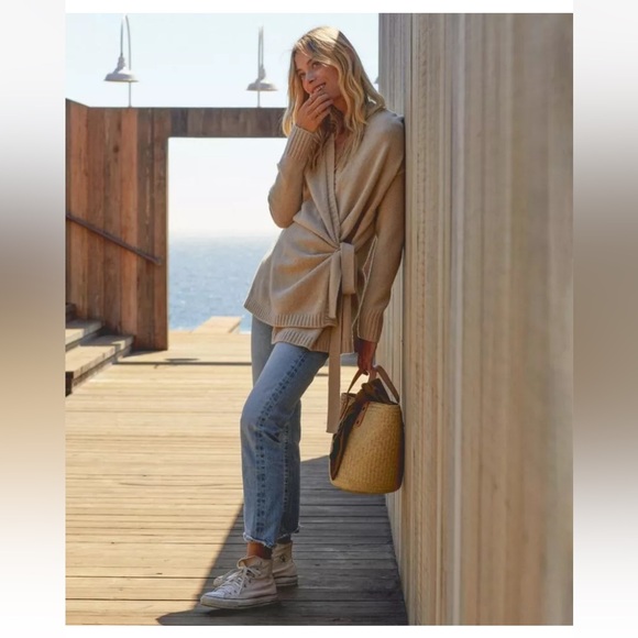 Outerknown NEW Eva Cashmere Cardigan Heather Grey SMALL - Picture 10 of 10